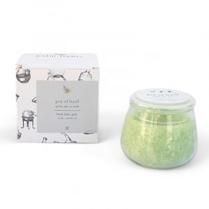 Pot of Basil glass jar candle with fresh herbal basil fragrance