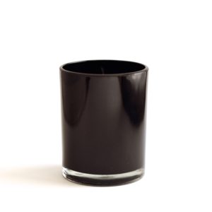 Black Glossy Glass with wooden lid
