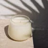 Pint of Mint Big Glass Jar candle in outdoor setting