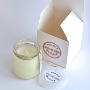 Slender Neck Jar candles with plastic lids