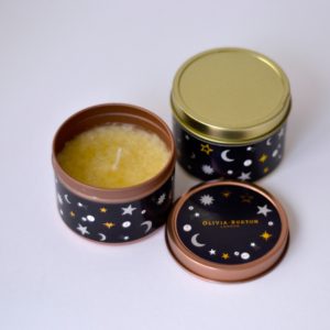 Tin candles Gold and Rose gold with lid and custom label