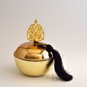 Turkish candle with tassle on the lid