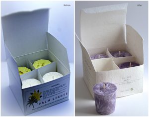 Votives box juxtaposed