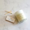 ivory candle with wooden lid personalised single