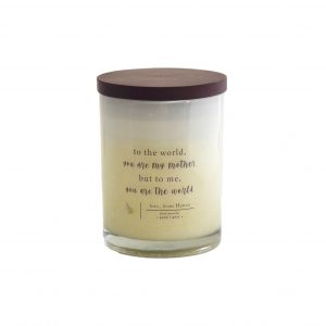 Mothers day White candle with lid