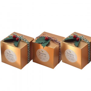 Bundle of 3 baubles in gift boxes