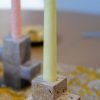 Lemon yellow taper candle