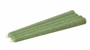 Green taper candle bundle of 4