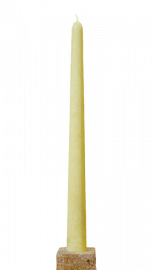 Lemon yellow taper candle