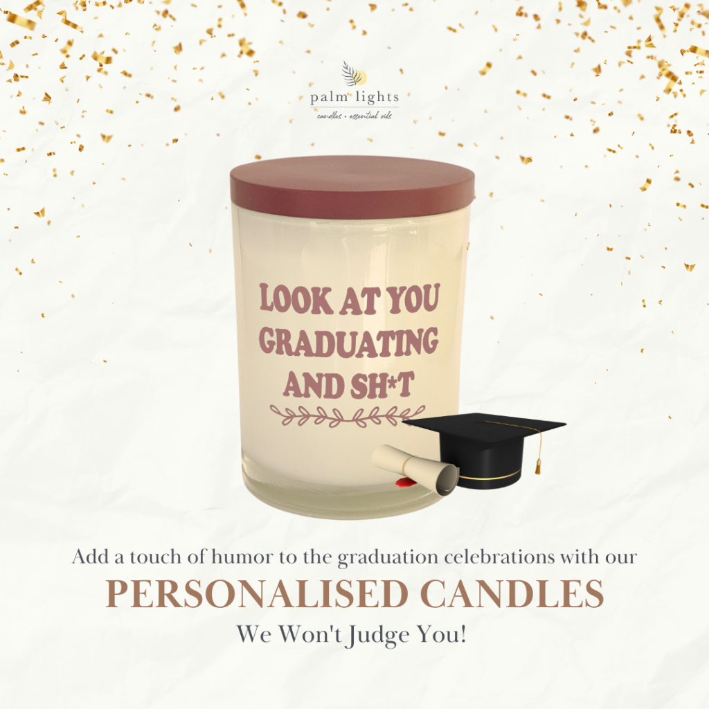personalised candles for graduation gifts