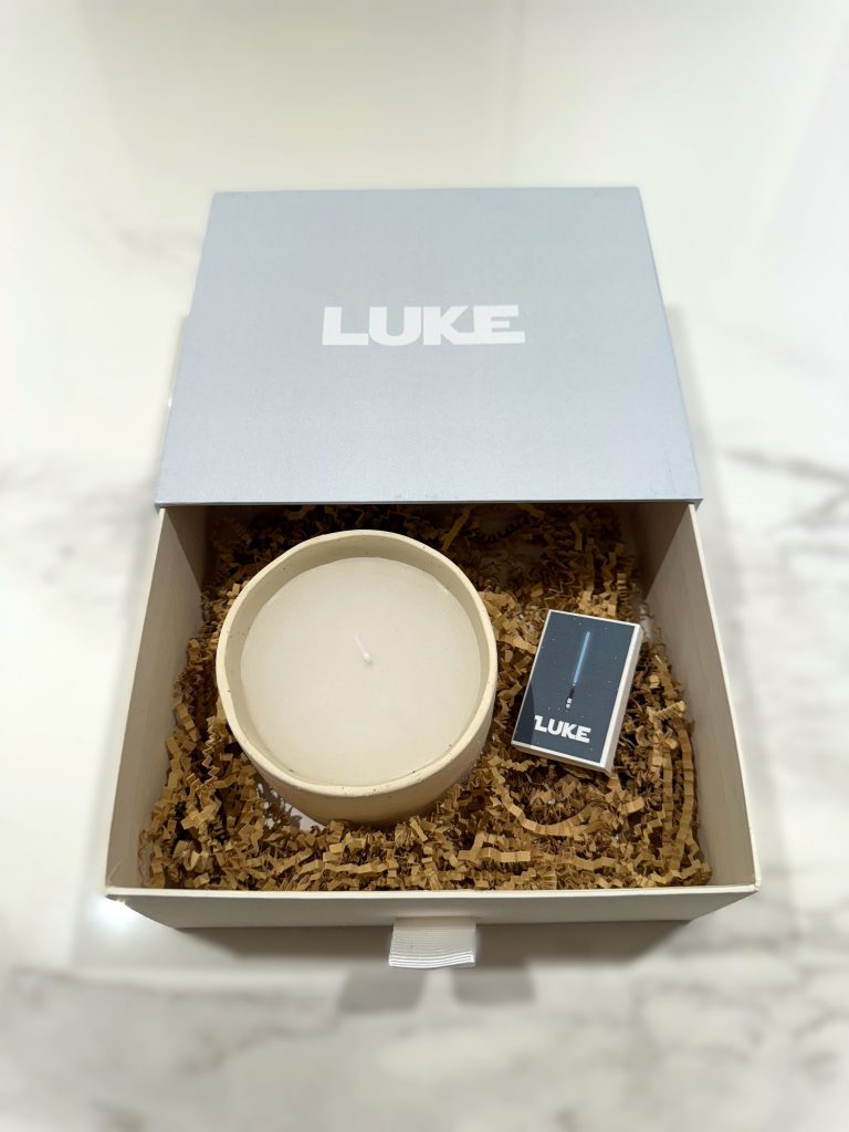 Gift box with Candle with custom matchbox - Baby favors