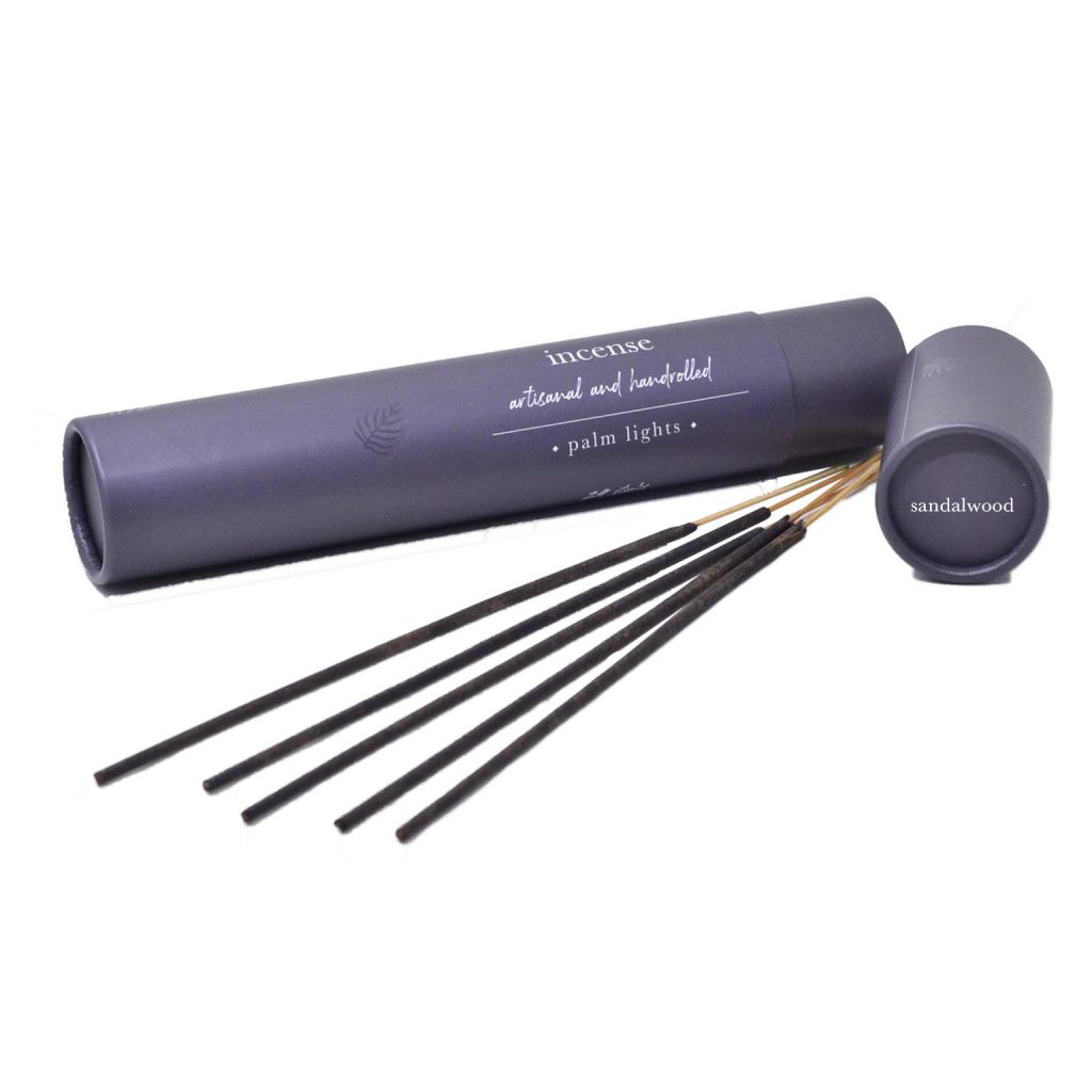 Palm Lights sandalwood fragrance earthy woody scent incense sticks